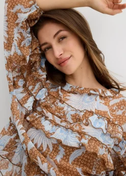Discount Chiffonbluse mit Rüschen Damen Bekleidung·Jacken & Mäntel|Blusen & Tuniken