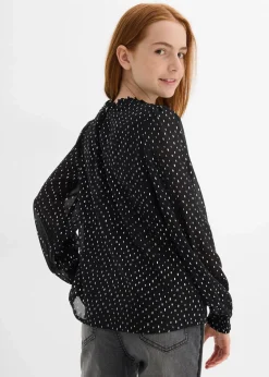 Kinder bonprix Mädchen 9-16 Jahre·Shirts & Blusen|Chiffonbluse mit Rüschenkragen