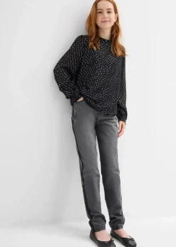 Kinder bonprix Mädchen 9-16 Jahre·Shirts & Blusen|Chiffonbluse mit Rüschenkragen