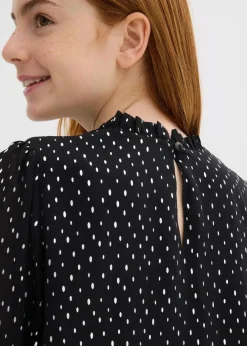 Kinder bonprix Mädchen 9-16 Jahre·Shirts & Blusen|Chiffonbluse mit Rüschenkragen
