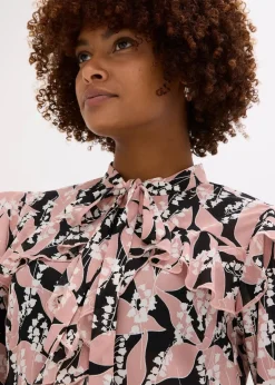 Hot Chiffonbluse mit Volants Damen Bekleidung·Jacken & Mäntel|Blusen & Tuniken