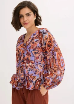 Damen bonprix Bekleidung·Jacken & Mäntel|Blusen & Tuniken|Chiffonbluse mit Volants