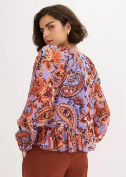 Damen bonprix Bekleidung·Jacken & Mäntel|Blusen & Tuniken|Chiffonbluse mit Volants