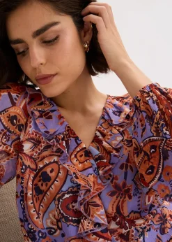 Damen bonprix Bekleidung·Jacken & Mäntel|Blusen & Tuniken|Chiffonbluse mit Volants