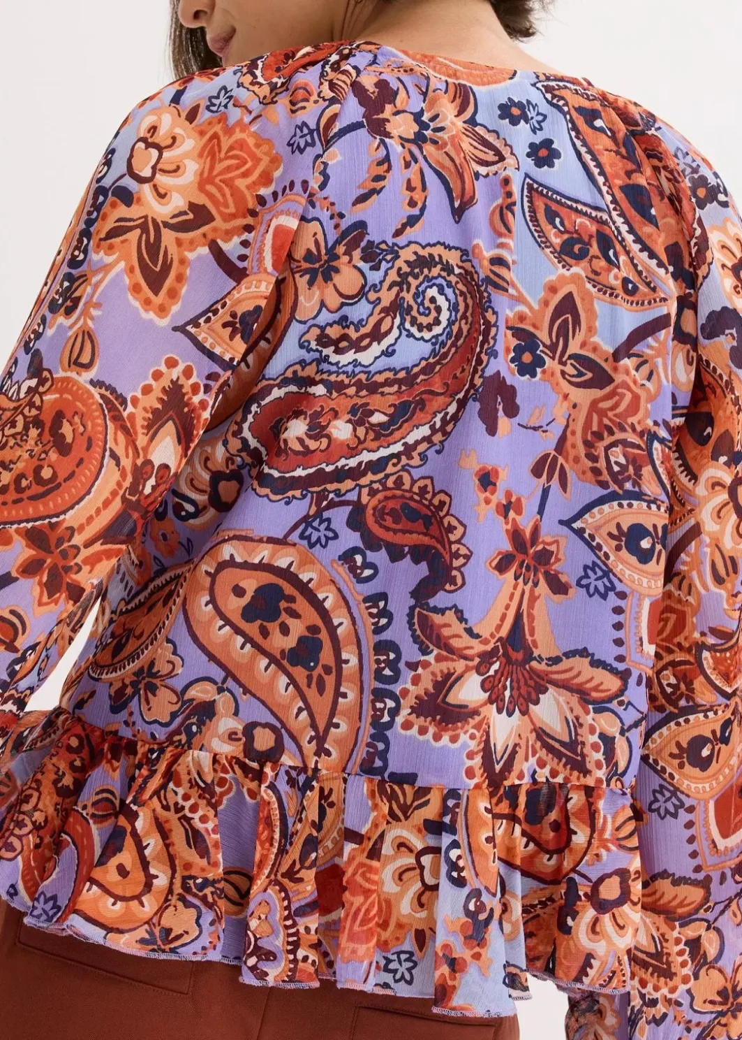 Damen bonprix Bekleidung·Jacken & Mäntel|Blusen & Tuniken|Chiffonbluse mit Volants