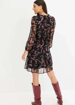 Damen bonprix Bekleidung·Pullover & Strickjacken|Nachhaltigere Materialien|Chiffonkleid