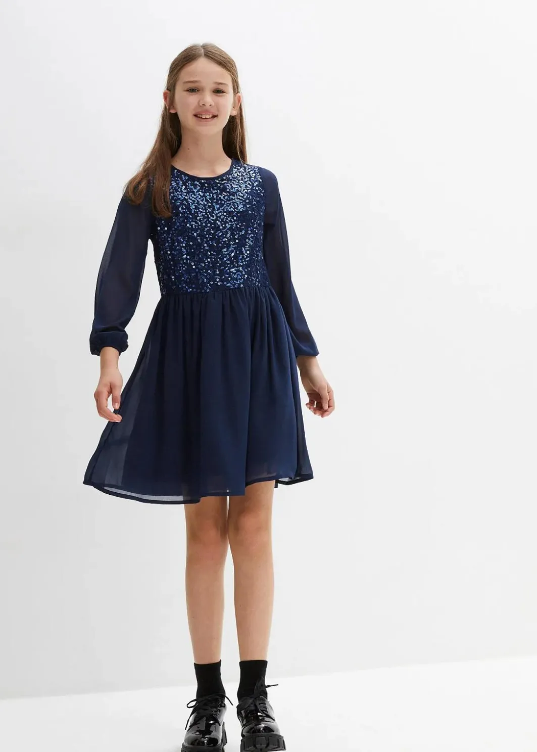 Kinder bonprix Mädchen 9-16 Jahre·Kleider & Jumpsuits|Mädchen 2-8 Jahre·Nachhaltigere Materialien|Chiffonkleid