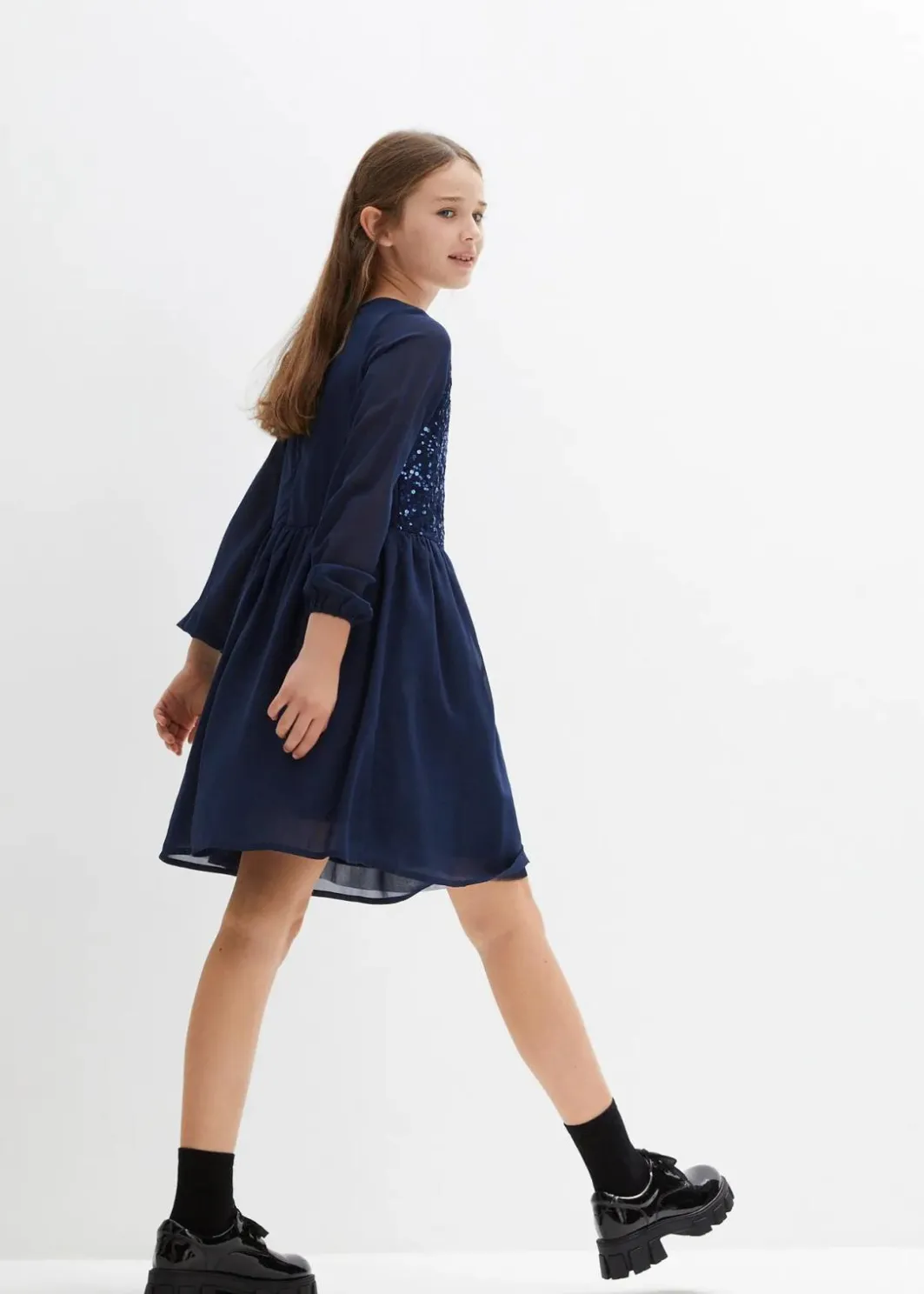 Kinder bonprix Mädchen 9-16 Jahre·Kleider & Jumpsuits|Mädchen 2-8 Jahre·Nachhaltigere Materialien|Chiffonkleid