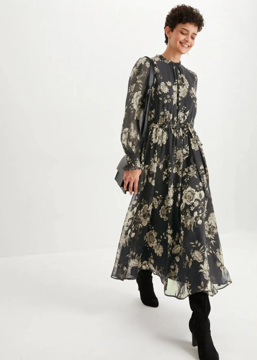 Damen bonprix Bekleidung·Pullover & Strickjacken|Kleider|Chiffonkleid