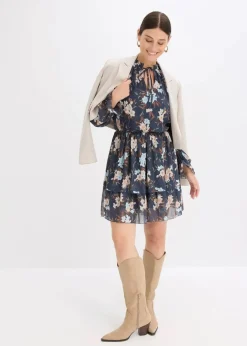 Damen bonprix Bekleidung·Pullover & Strickjacken|Nachhaltigere Materialien|Chiffonkleid