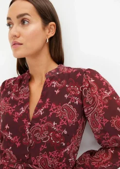Damen bonprix Bekleidung·Pullover & Strickjacken|Nachhaltigere Materialien|Chiffonkleid