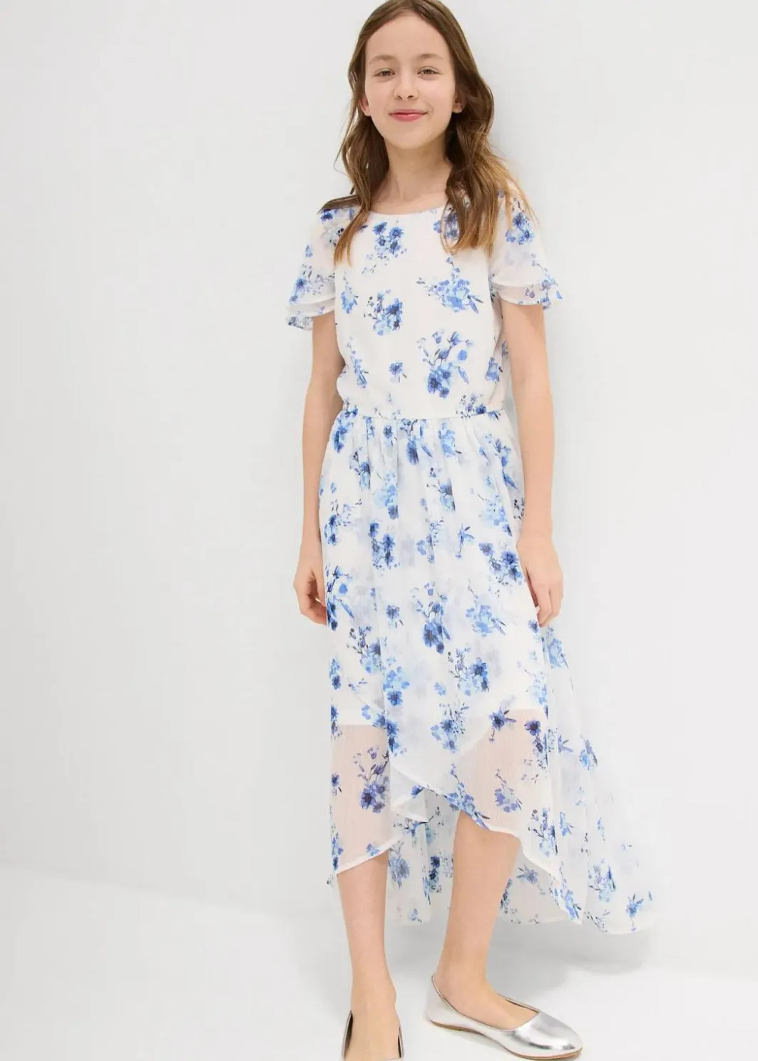 Outlet Chiffonkleid aus strukturiertem Crinkle Kinder Mädchen 9-16 Jahre·Kleider & Jumpsuits