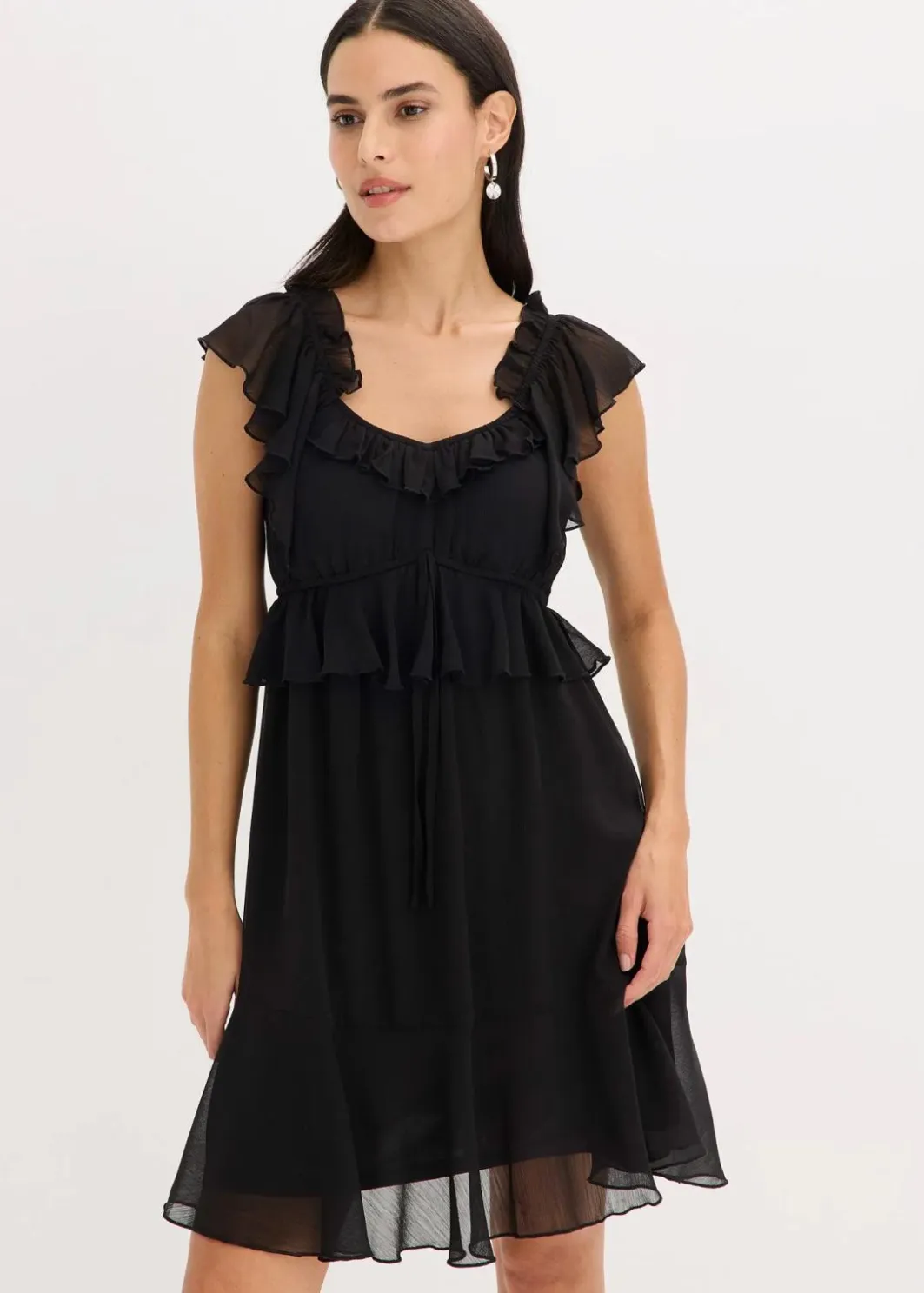 Hot Chiffonkleid in A-Linie Damen Kleider|Bekleidung·Pullover & Strickjacken