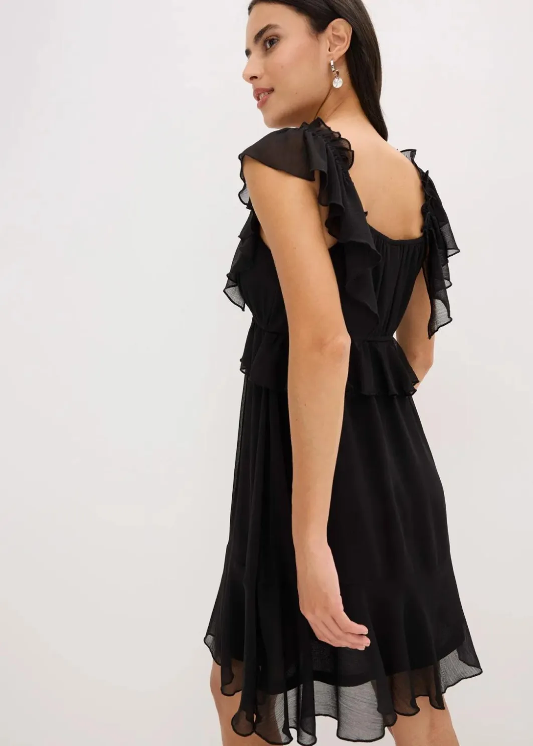 Hot Chiffonkleid in A-Linie Damen Kleider|Bekleidung·Pullover & Strickjacken