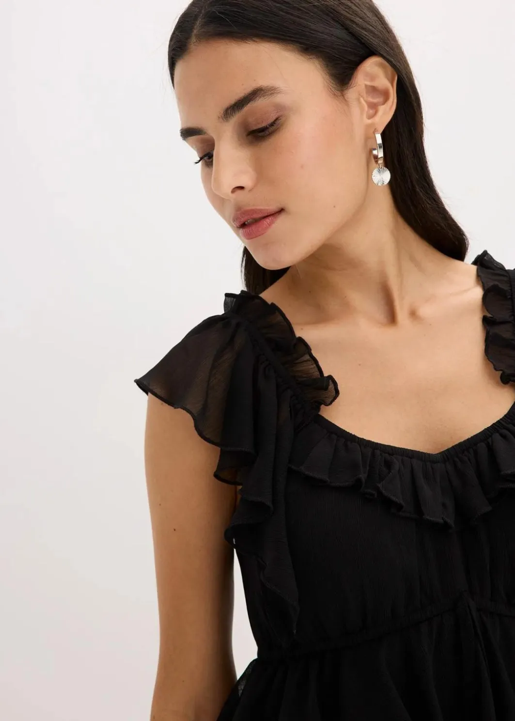 Hot Chiffonkleid in A-Linie Damen Kleider|Bekleidung·Pullover & Strickjacken