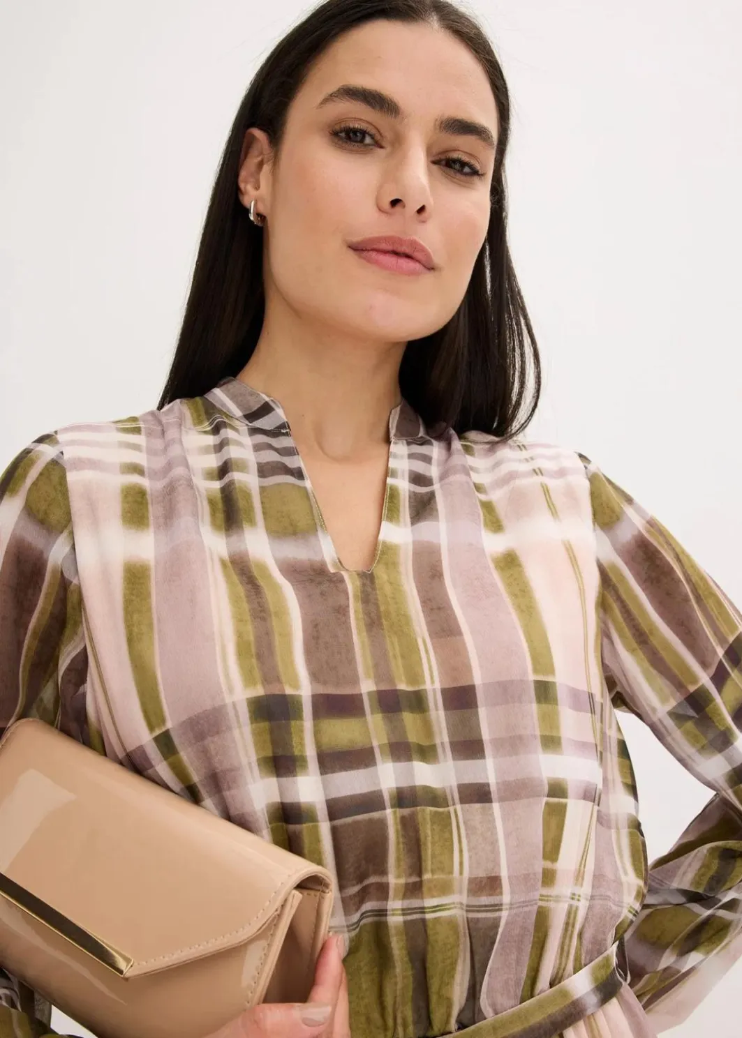 Clearance Chiffonkleid mit Bindeband Damen Bekleidung·Pullover & Strickjacken