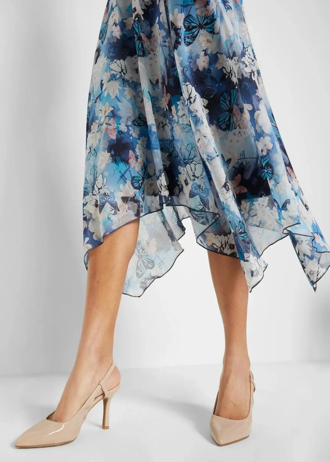 Hot Chiffonkleid mit feiner Spitze Damen Festliche Mode|Kleider