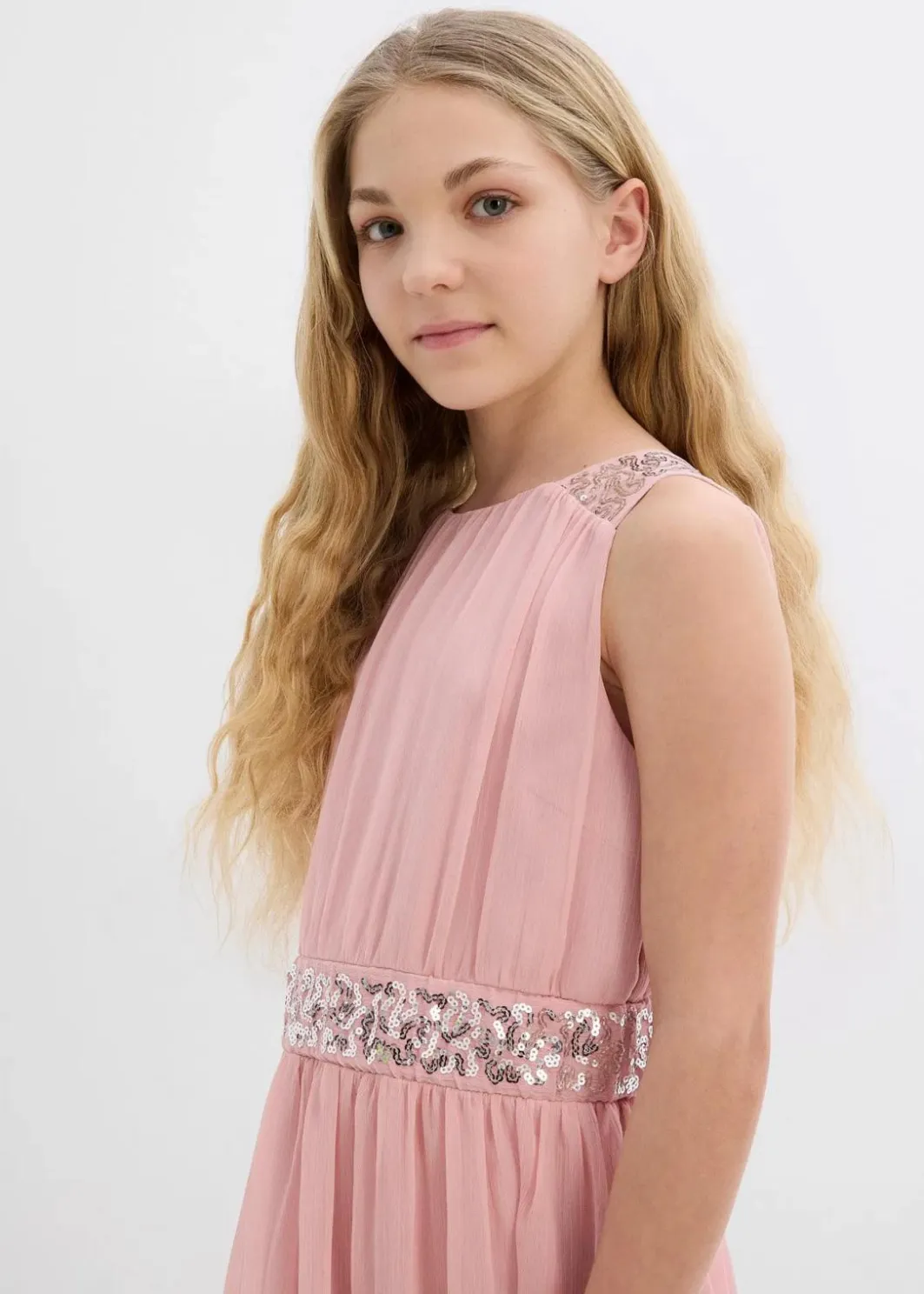 Online Chiffonkleid mit Paillettenband Kinder Mädchen 9-16 Jahre·Kleider & Jumpsuits
