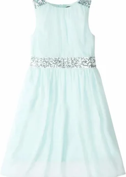 Kinder bonprix Mädchen 9-16 Jahre·Kleider & Jumpsuits|Chiffonkleid mit Paillettenband