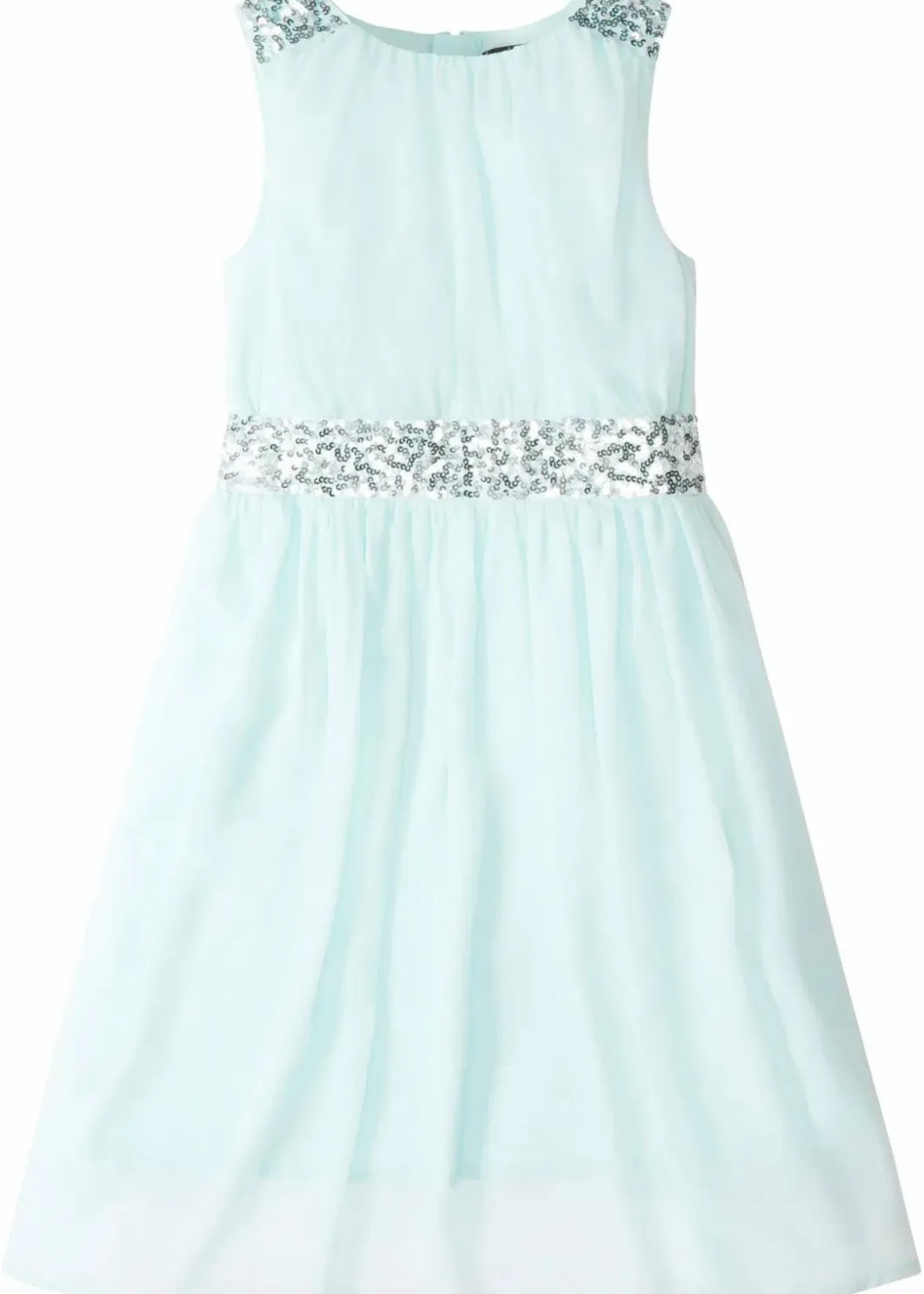 Kinder bonprix Mädchen 9-16 Jahre·Kleider & Jumpsuits|Chiffonkleid mit Paillettenband