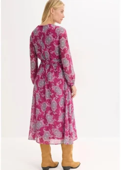 New Chiffonkleid mit Paisley-Druck Damen Bekleidung·Pullover & Strickjacken|Kleider