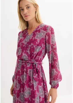 New Chiffonkleid mit Paisley-Druck Damen Bekleidung·Pullover & Strickjacken|Kleider