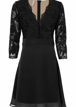 Damen bonprix Festliche Mode|Kleider|Chiffonkleid mit Spitze