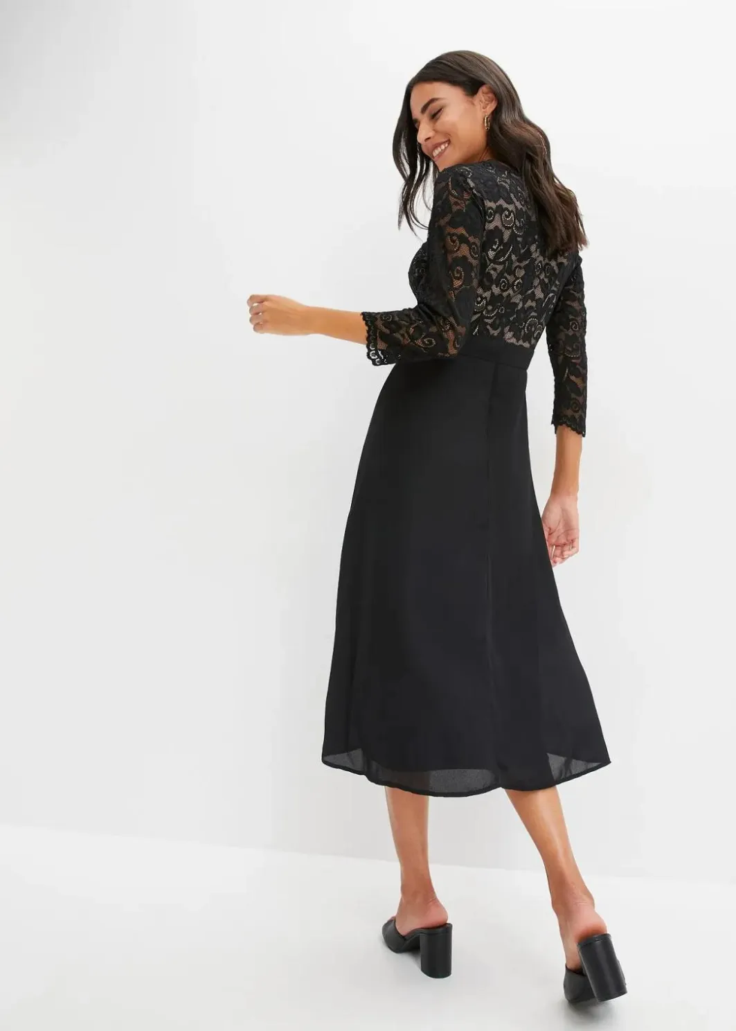 Clearance Chiffonkleid mit Spitze Damen Bekleidung·Pullover & Strickjacken|Festliche Mode
