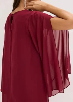Online Chiffonkleid mit Strassstein-Applikation Damen Bekleidung·Pullover & Strickjacken|Festliche Mode
