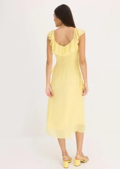 Online Chiffonkleid mit Trägern und Volants Damen Bekleidung·Pullover & Strickjacken|Festliche Mode
