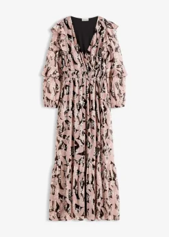 Damen bonprix Bekleidung·Pullover & Strickjacken|Kleider|Chiffonkleid mit Volants