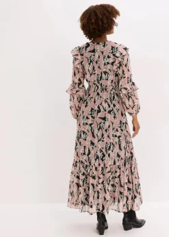 Damen bonprix Bekleidung·Pullover & Strickjacken|Kleider|Chiffonkleid mit Volants