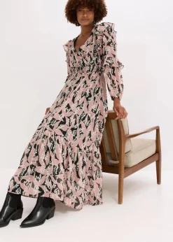 Damen bonprix Bekleidung·Pullover & Strickjacken|Kleider|Chiffonkleid mit Volants
