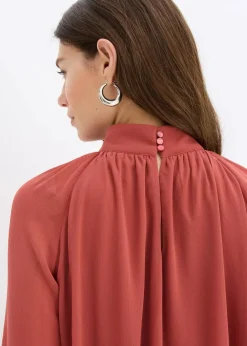 Damen bonprix Bekleidung·Pullover & Strickjacken|Nachhaltigere Materialien|Chiffonkleid mit Volants