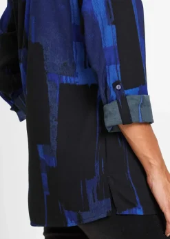 Clearance Chiffon-Longbluse mit Druck Damen Blusen & Tuniken|Bekleidung·Jacken & Mäntel