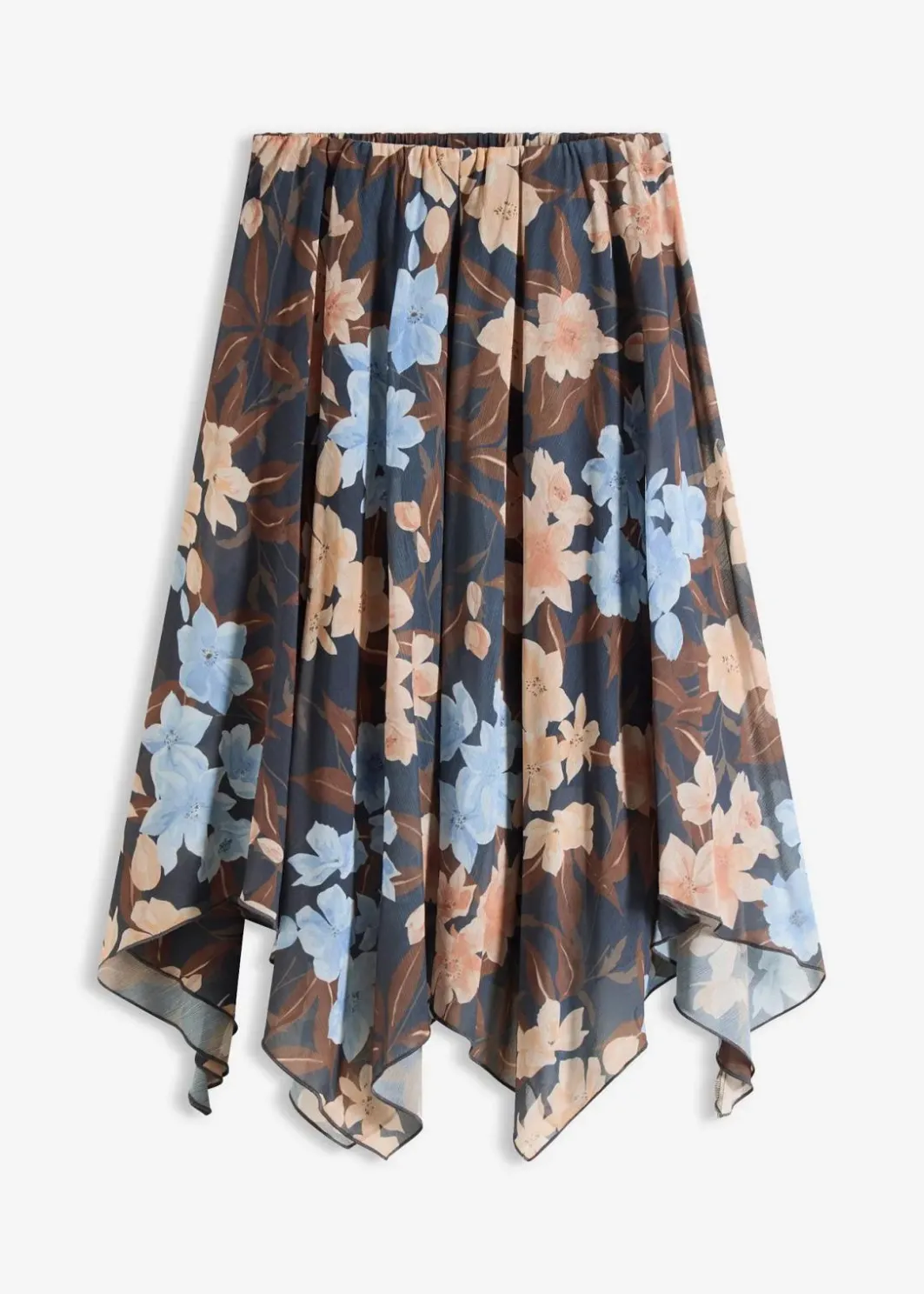 Online Chiffon-Midirock mit asymmetrischem Saum Damen Bekleidung·Sportbekleidung|Röcke