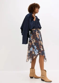 Online Chiffon-Midirock mit asymmetrischem Saum Damen Bekleidung·Sportbekleidung|Röcke