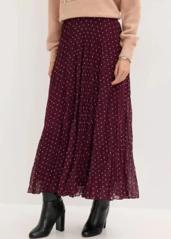 Damen bonprix Nachhaltigere Materialien|Röcke|Chiffon-Rock in Crash-Optik