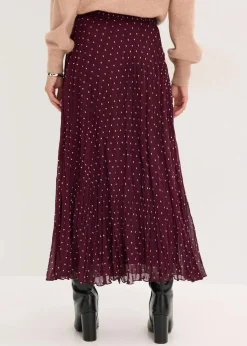 Damen bonprix Nachhaltigere Materialien|Röcke|Chiffon-Rock in Crash-Optik