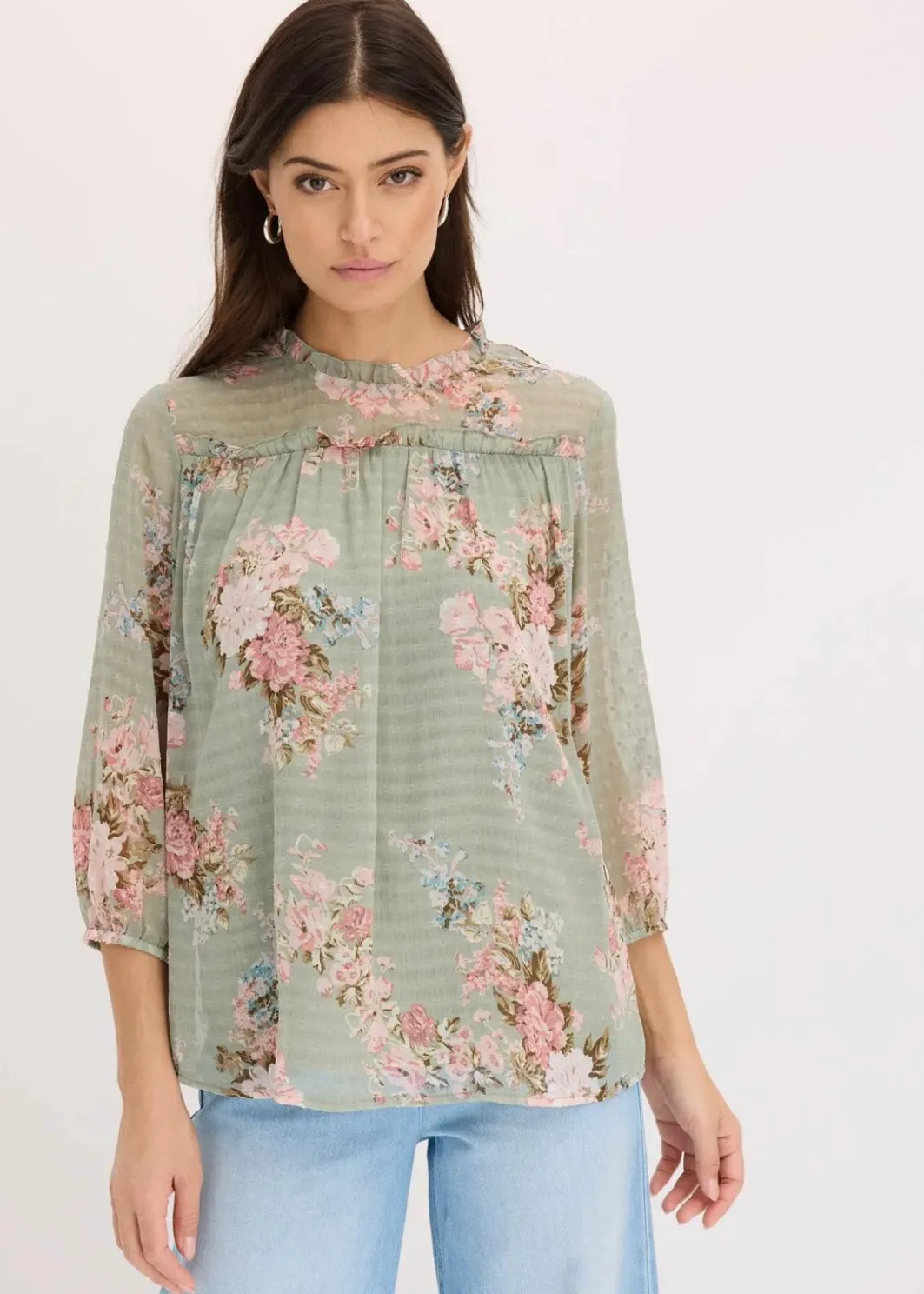 Damen bonprix Bekleidung·Jacken & Mäntel|Blusen & Tuniken|Chiffon-Tunika