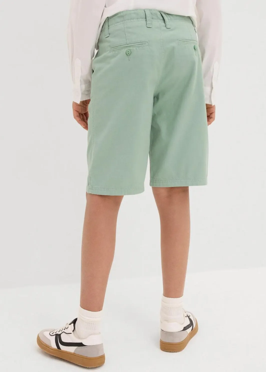 Kinder bonprix Jungen 9-16 Jahre·Shorts|Chino-Bermuda aus reiner Baumwolle mit verstellbarem Bund, Regular Fit