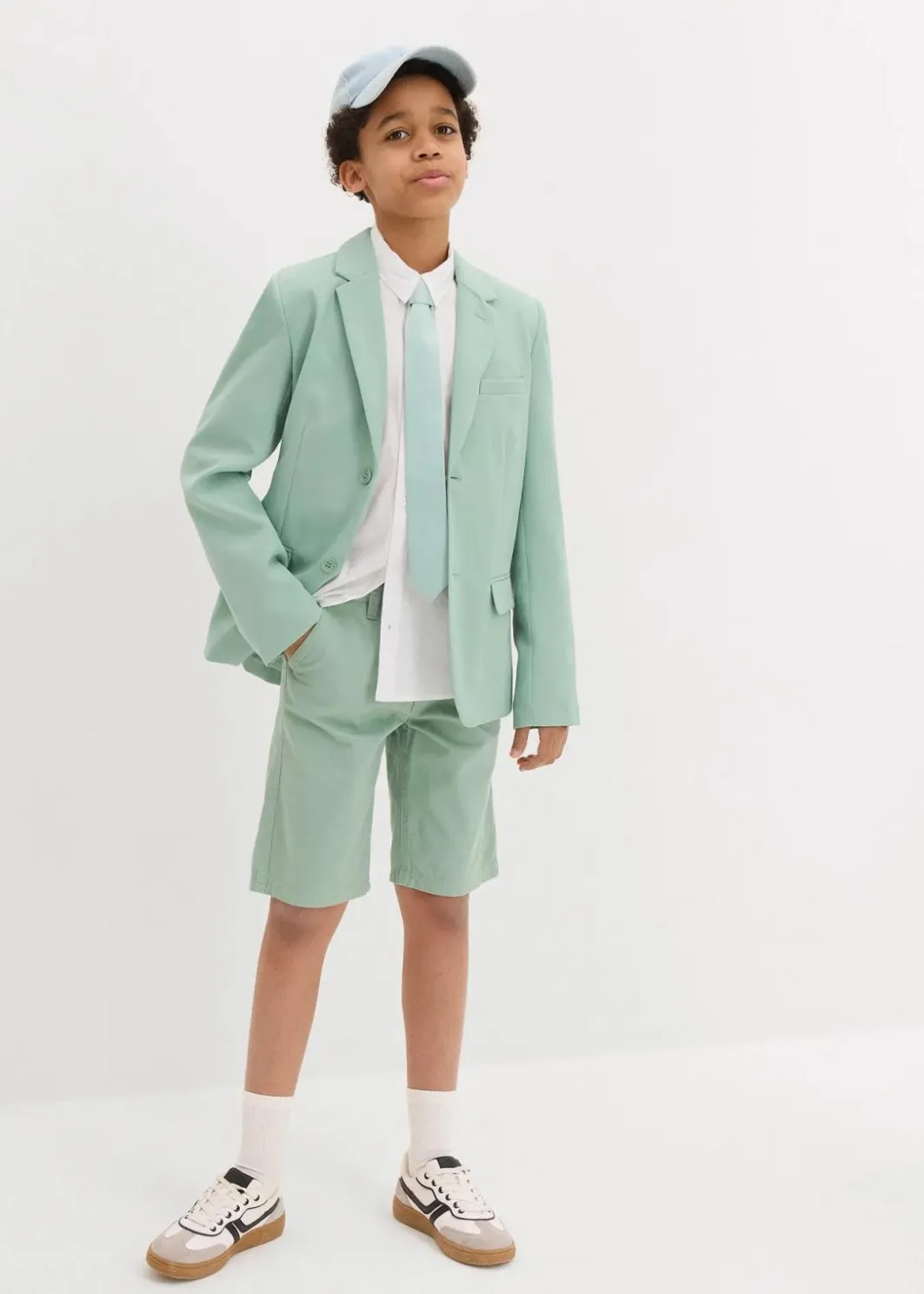 Kinder bonprix Jungen 9-16 Jahre·Shorts|Chino-Bermuda aus reiner Baumwolle mit verstellbarem Bund, Regular Fit