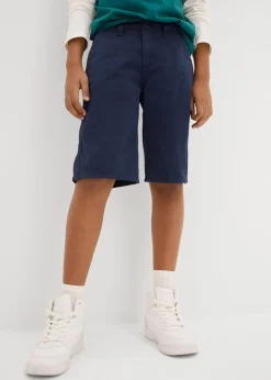 Kinder bonprix Jungen 9-16 Jahre·Shorts|Chino-Bermuda aus reiner Baumwolle mit verstellbarem Bund, Regular Fit