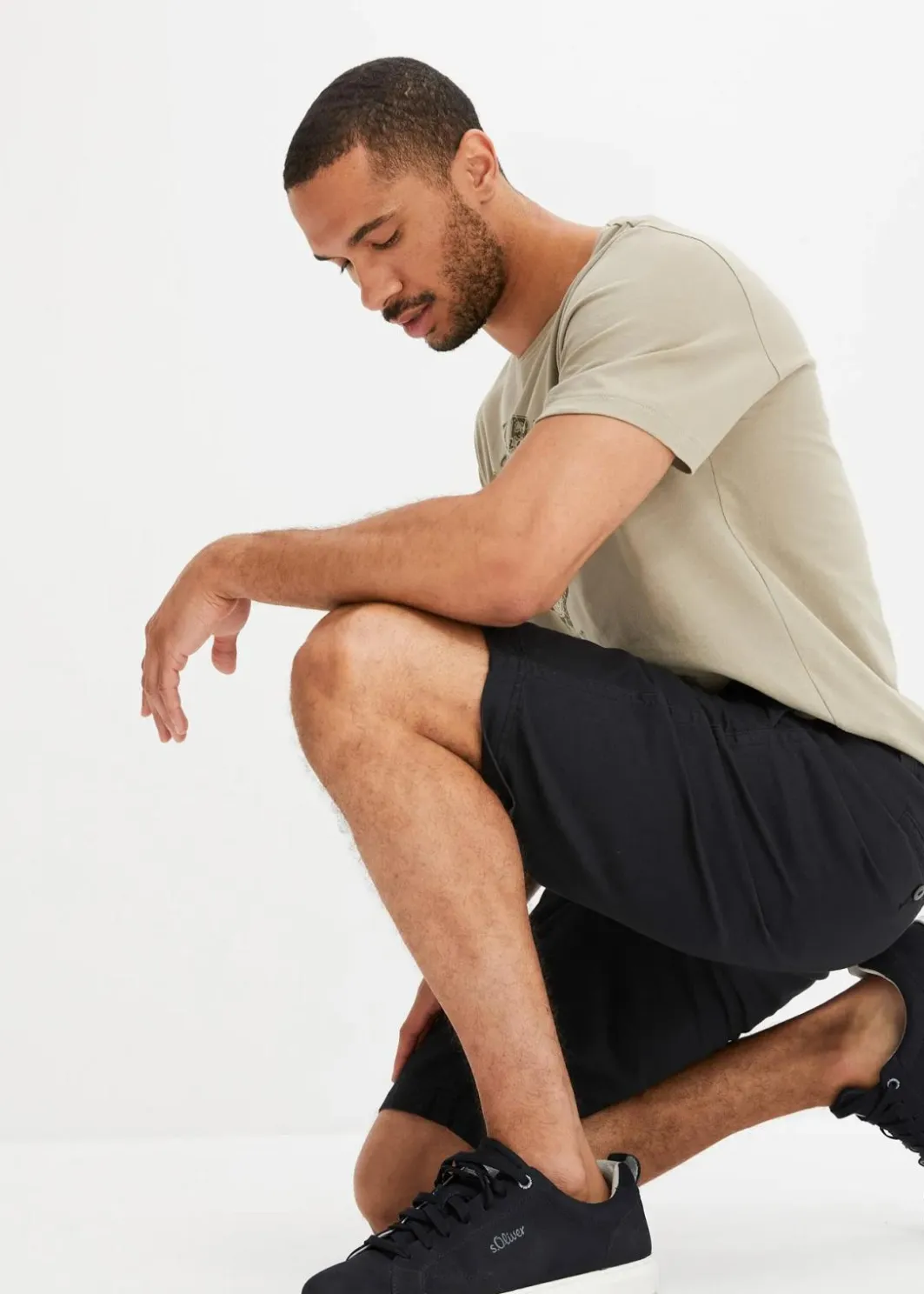 Clearance Chino-Bermuda aus reiner Baumwolle, Regular Fit Herren Hosen|Basics