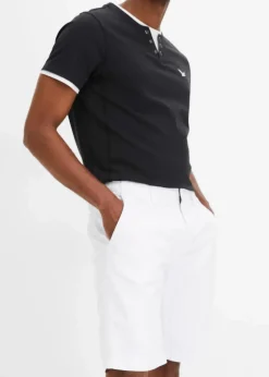 Hot Chino-Bermuda aus reiner Baumwolle, Regular Fit Herren Hosen|Basics