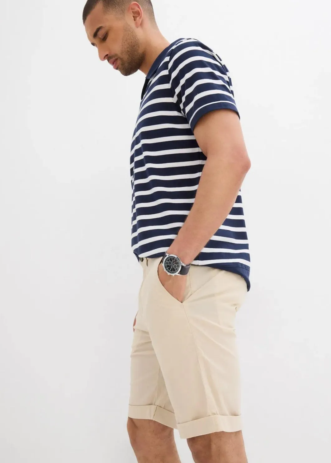 Herren bonprix Große Größen|Shorts|Chino-Bermuda, Regular Fit