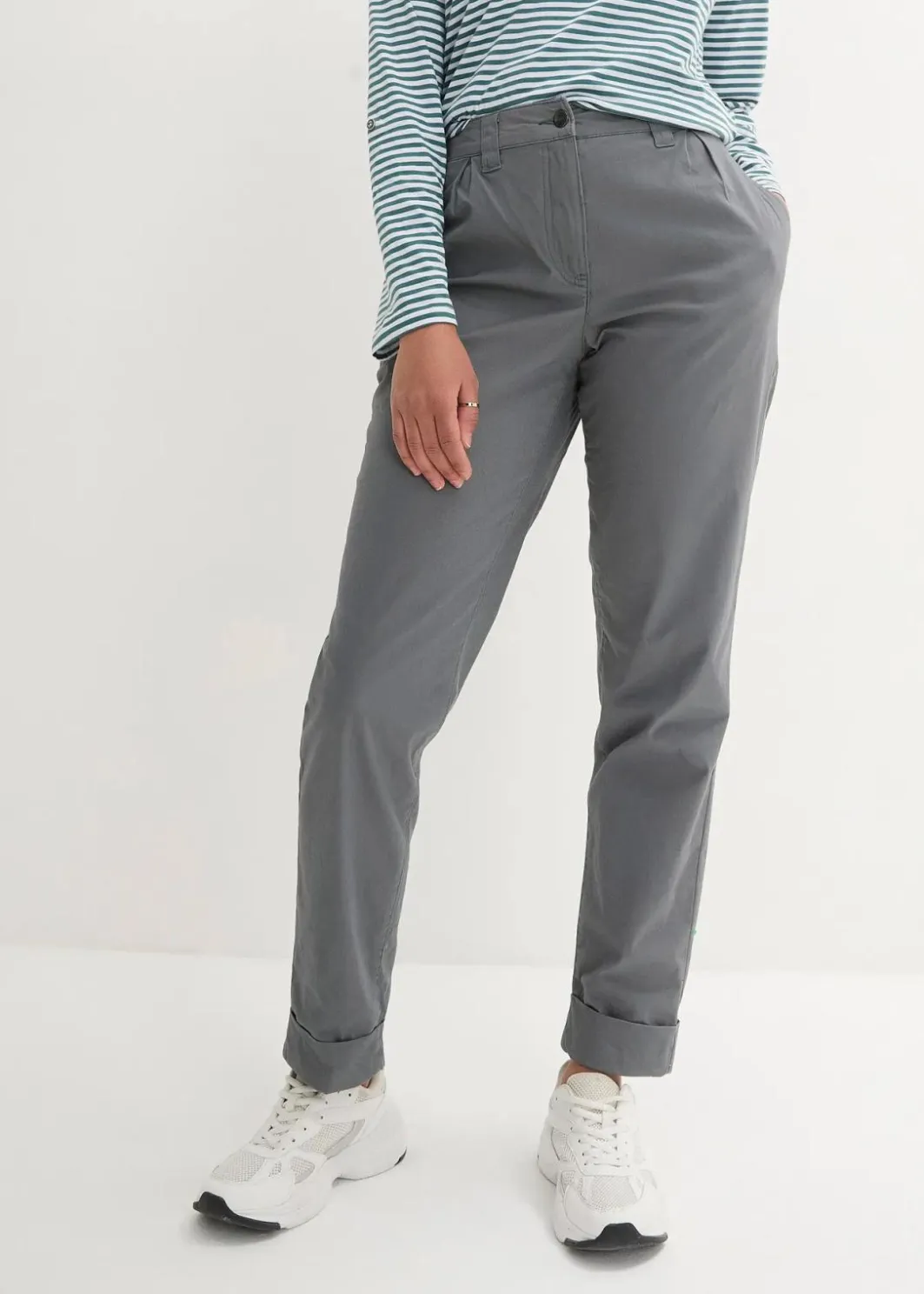 Online Chinohose aus Baumwolle, knöchellang Damen Kurzgrößen|Bekleidung·Kleider
