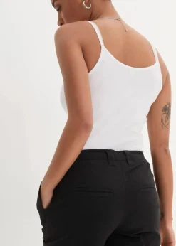 Damen bonprix Hosen|Kurzgrößen|Chinohose aus Baumwolle, knöchellang