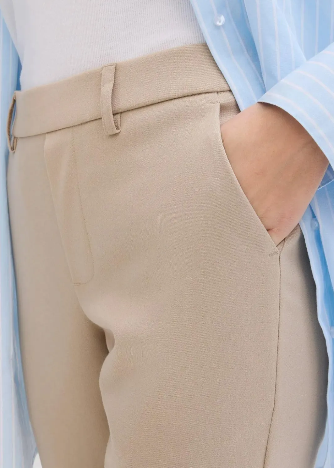 Damen bonprix Bekleidung·Kleider|Hosen|Chinohose aus Viskose-Mix