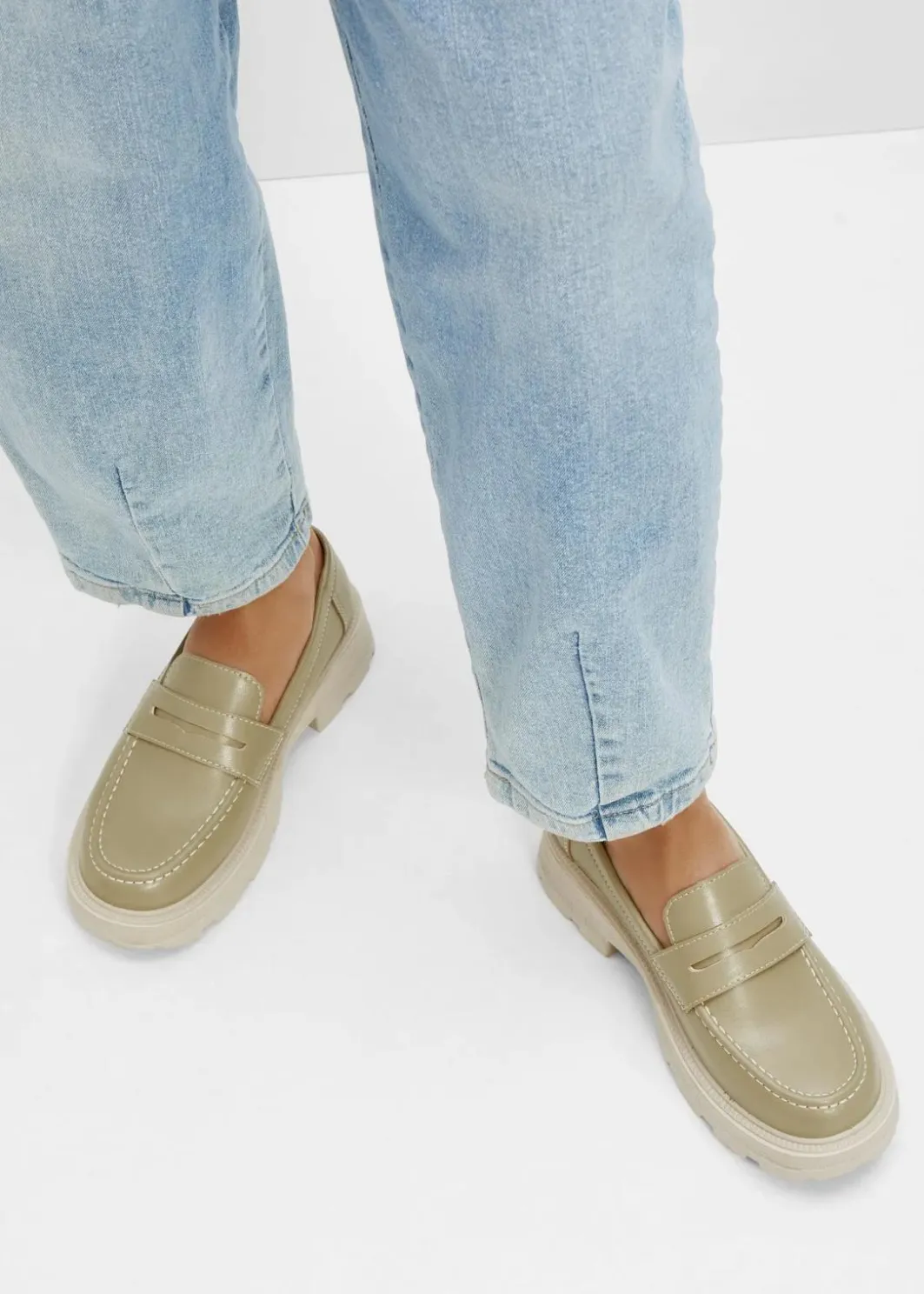 Damen bonprix Sommerschuhe|Loafer|Chunky Loafer mit leichter Sohle
